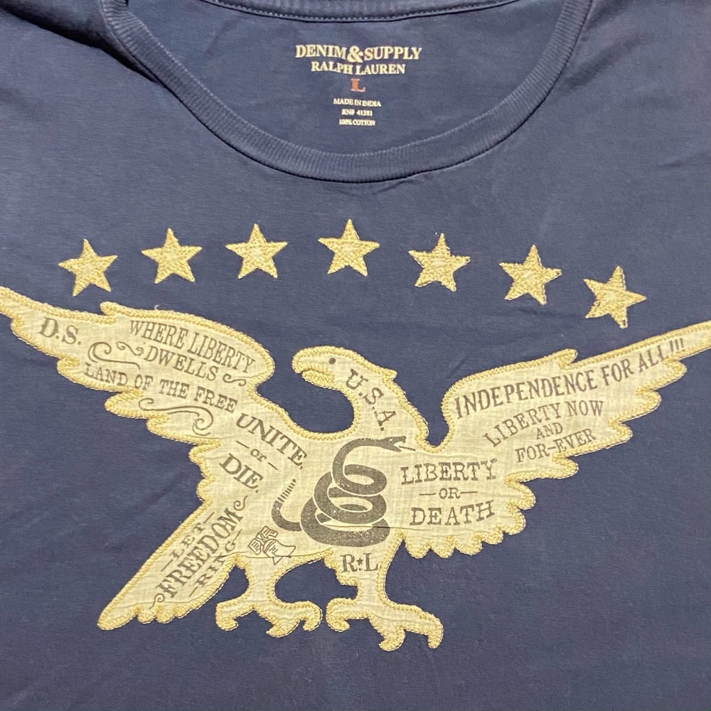 Men's Blue Graphic T-Shirt - Picture 2 of 4